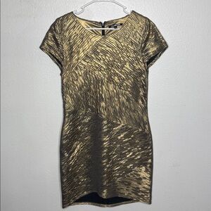 Gianni Bini metallic gold cocktail dress size large